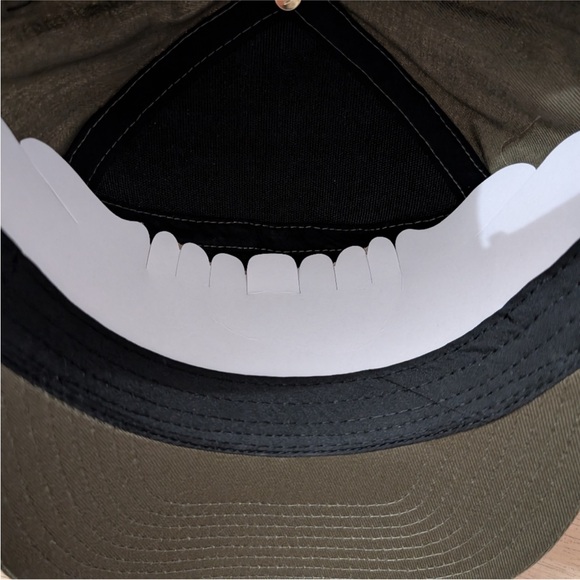 RVCA “Franco” 7 panel Strapback Hat! Olive green with rubber patch logo. NWT! - Picture 4 of 5